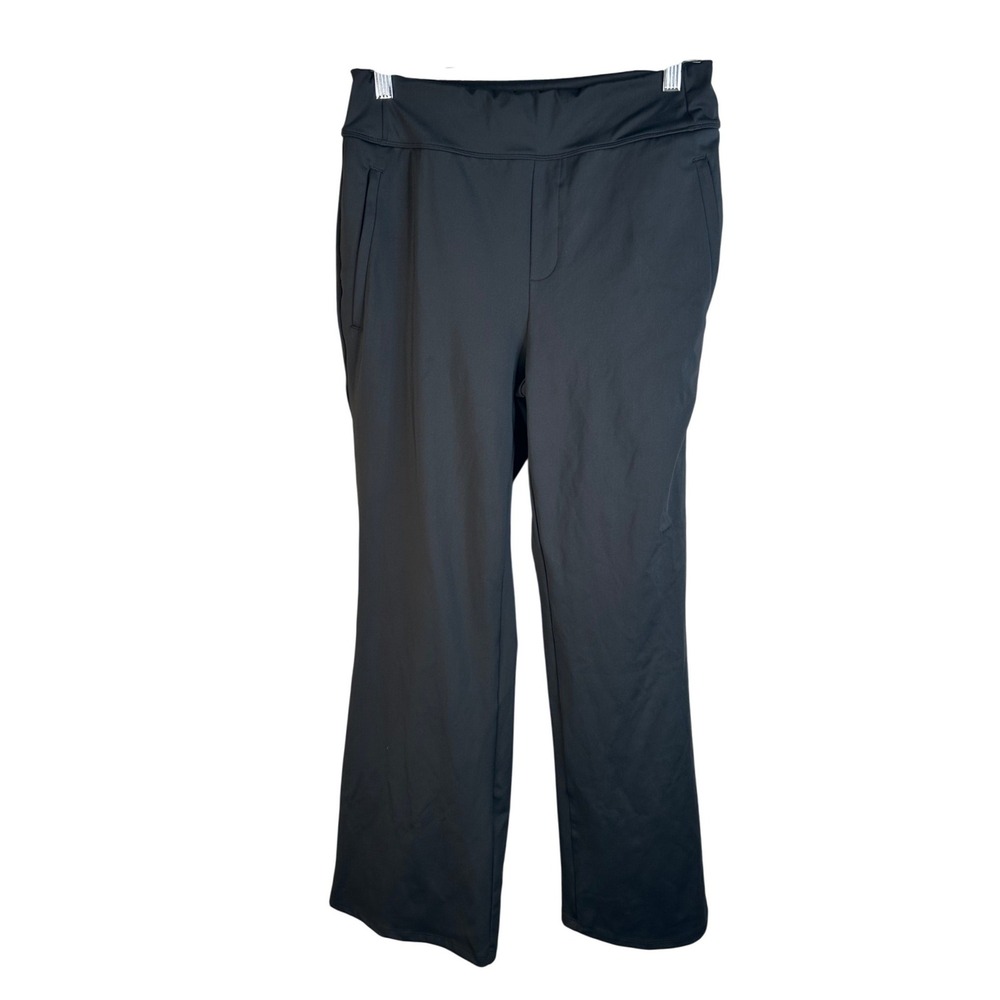 Halara Women's Black High Waisted Zipper Pocket Flare Leg Pants Size Medium